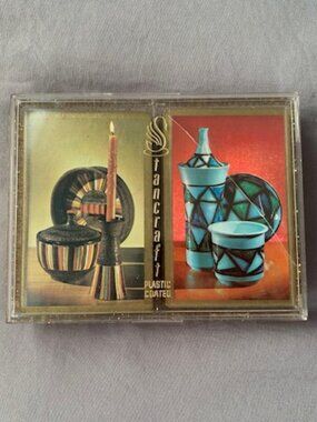 Vintage 1960's MCM Italian Pottery Playing Card Set